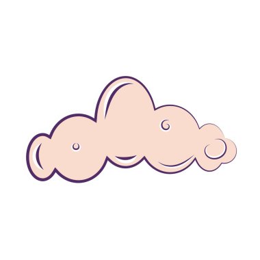 Isolated colored sketch of a cloud icon Vector illustration