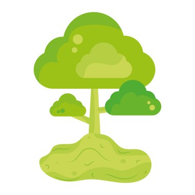 Isolated colored green tree icon Vector illustration