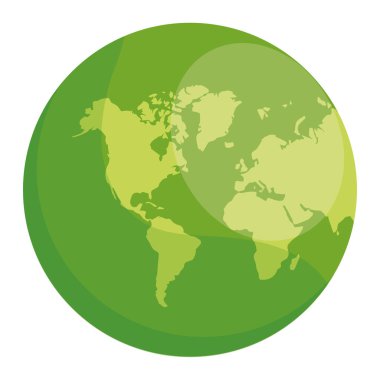 Isolated green earth globe icon Vector illustration