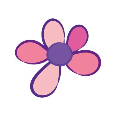 İzole edilmiş renkli çocuklar, çiçek çizimi, Vektör çizimi