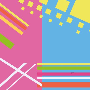 Renkli geçmişe dönük nostaljik vektör illüstrasyonu