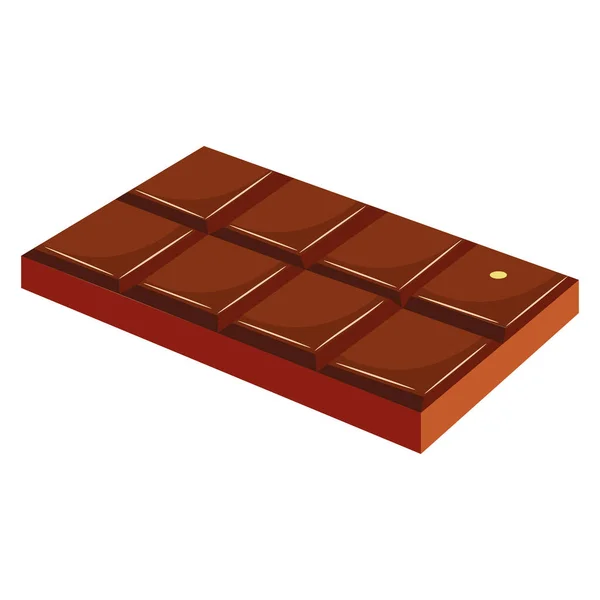 Isolierte Farbige Schokolade Schokoriegel Vector Illustration — Stockvektor