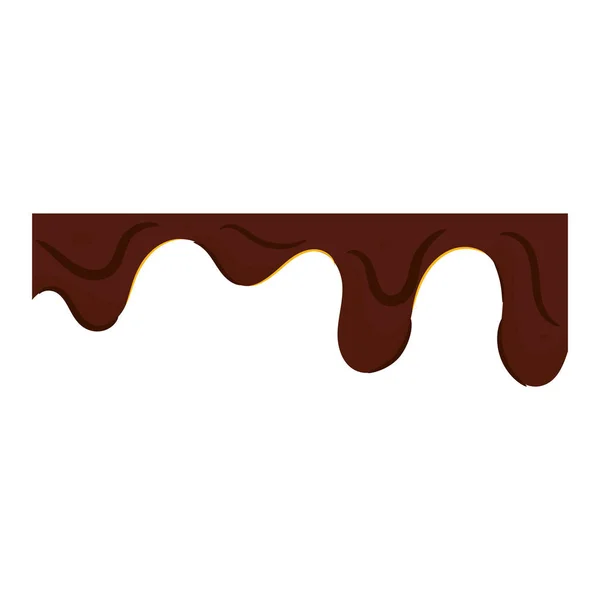 Geïsoleerde Gekleurde Gesmolten Chocolade Effect Vector Illustratie — Stockvector