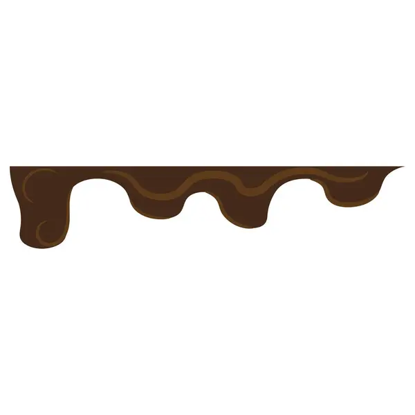 Geïsoleerde Gekleurde Gesmolten Chocolade Effect Vector Illustratie — Stockvector