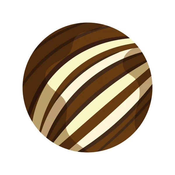 Geïsoleerde Gekleurde Chocolade Snoep Schets Pictogram Vector Illustratie — Stockvector