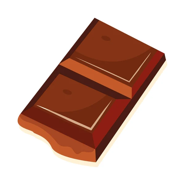 Geïsoleerde Gekleurde Chocolade Reep Vector Illustratie — Stockvector