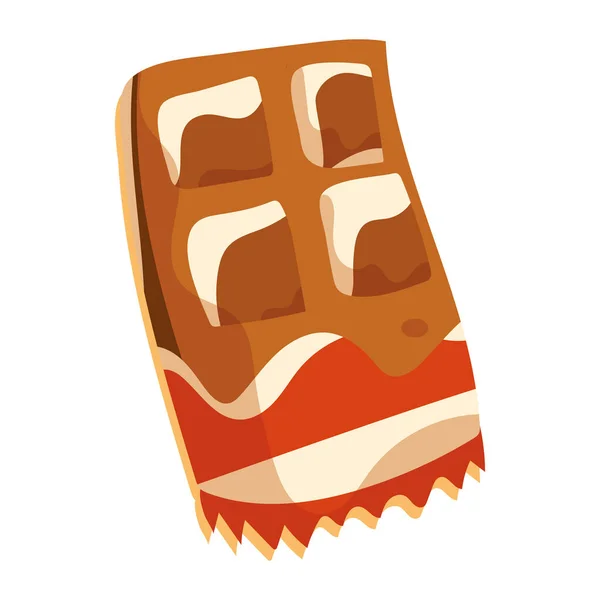 Isolé Couleur Chocolat Barre Bonbons Croquis Icône Illustration Vectorielle — Image vectorielle