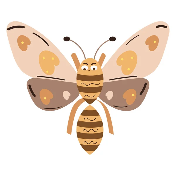 Isolierte Farbige Schmetterling Skizze Charakter Vector Illustration — Stockvektor