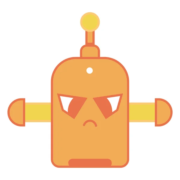 Isolé Icône Personnage Jouet Robot Coloré Illustration Vectorielle — Image vectorielle