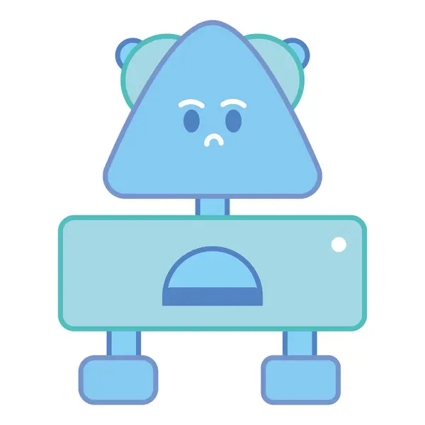 Icono Personaje Juguete Robot Color Aislado Ilustración Vectorial — Vector de stock