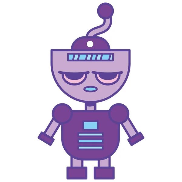 Icono Personaje Juguete Robot Color Aislado Ilustración Vectorial — Archivo Imágenes Vectoriales
