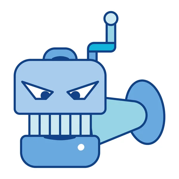 Ізольований Кольоровий Робот Іграшка Символ Значок Векторні Ілюстрації — стоковий вектор