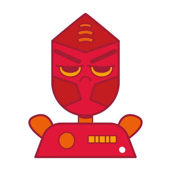 Ícone Personagem Brinquedo Robô Colorido Isolado Ilustração Vetorial — Vetor de Stock