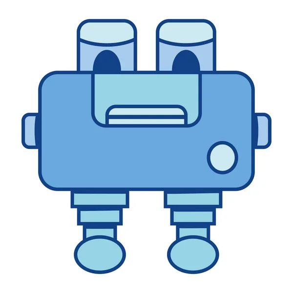 Zole Edilmiş Renkli Robot Oyuncak Karakter Simgesi Vektör Illüstrasyonu — Stok Vektör