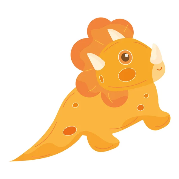 Isolated Colored Cute Dinosaur Character Vector Illustration — Stock Vector