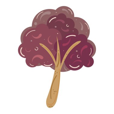 Isolated colored tree sketch icon Vector illustration