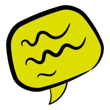 Çizgi roman baloncuğu sohbet vektörü çiziminin izole edilmiş hali