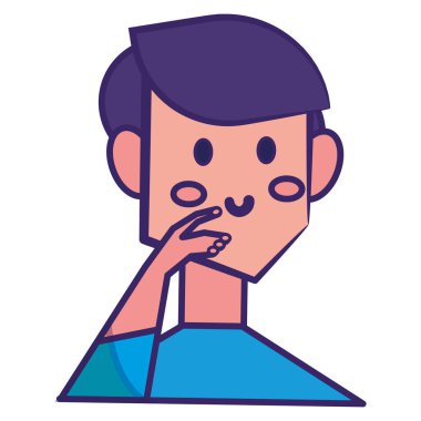 İzole edilmiş düşük renkli çocuk karakteri Vektör illüstrasyonu