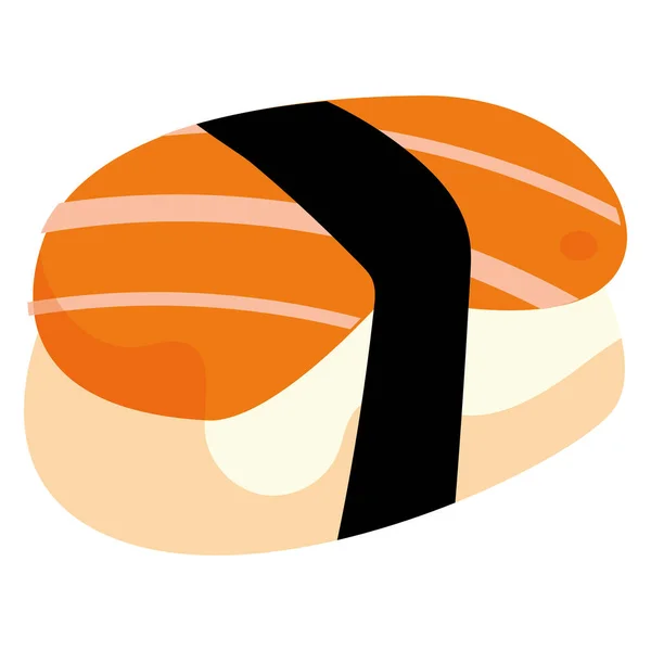 Isolé Icône Croquis Sushi Couleur Illustration Vectorielle — Image vectorielle