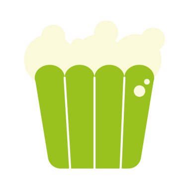 İzole edilmiş renkli karnaval patlamış mısır ikonu Vektör illüstrasyonu