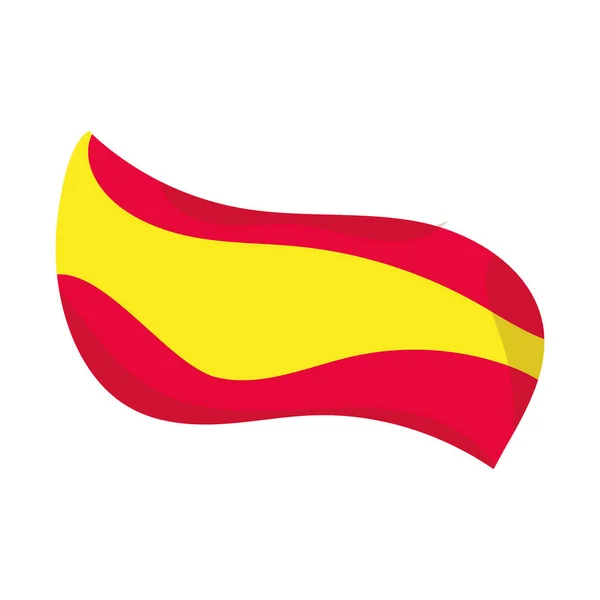 Isolated Flag Spain Wave Effect Vector Illustration — Stock Vector