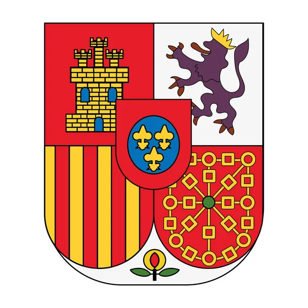 西班牙的国徽图例 — 图库矢量图片