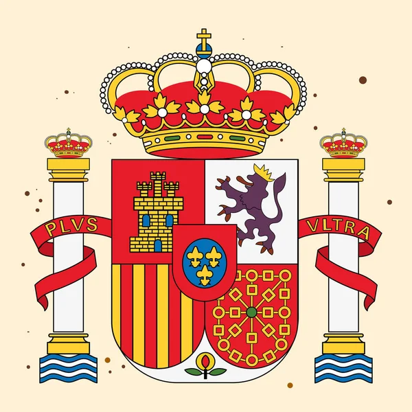 Isolated Coat Arms Spain Vector Illustration — Stock Vector