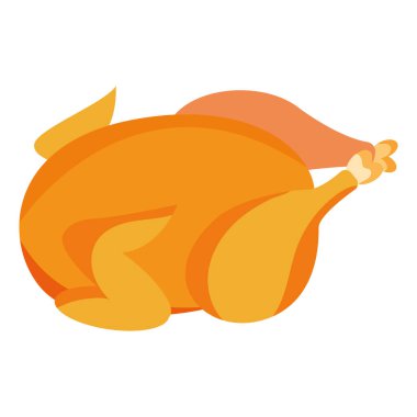 İzole edilmiş renkte hindi resmi. Vektör çizimi.