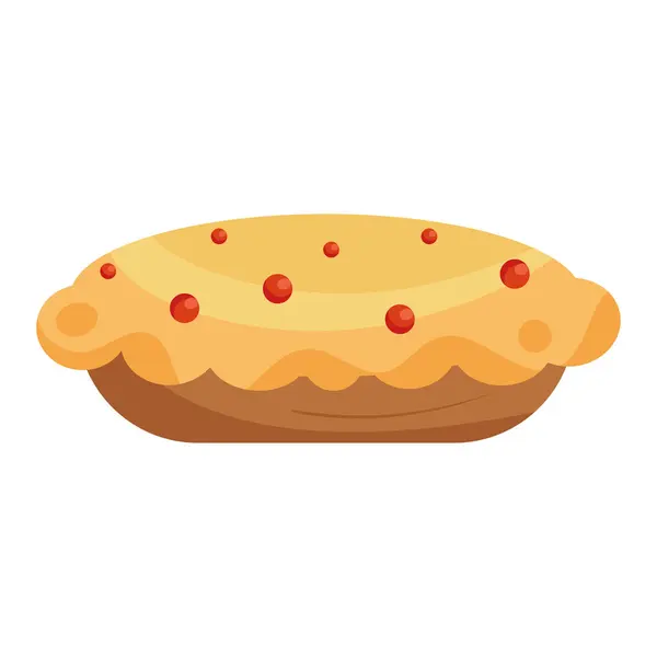 Μεμονωμένη Έγχρωμη Φθινοπωρινή Πίτα Εικόνα Διάνυσμα Εικόνα — Διανυσματικό Αρχείο