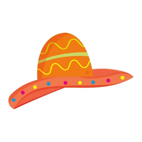 Esbozo Sombrero Tradicional Mexicano Color Aislado Ilustración Vectorial — Vector de stock