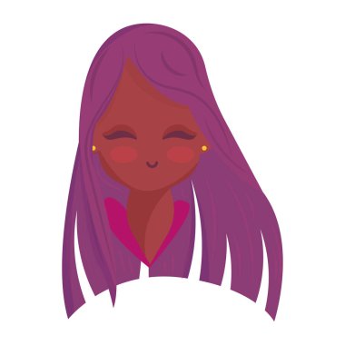 münferit mutlu Afro-Amerikan karakter Avatar Vektör çizimi