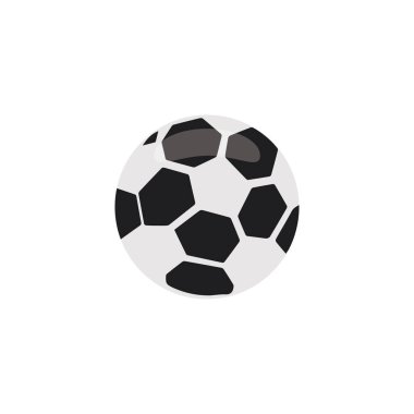 İzole edilmiş renkli futbol topu oyuncağı simgesi düz tasarım Vektör illüstrasyonu
