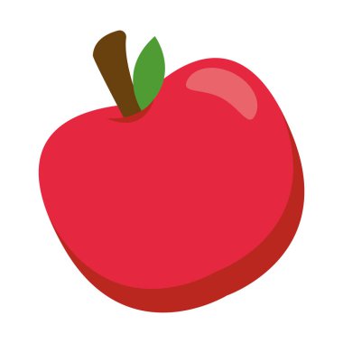 İzole edilmiş elma meyvesi ikonu Vektör illüstrasyonuName