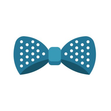 Beyaz noktalı benekli benekli papyon resmi biçim Vektör illüstrasyonunda