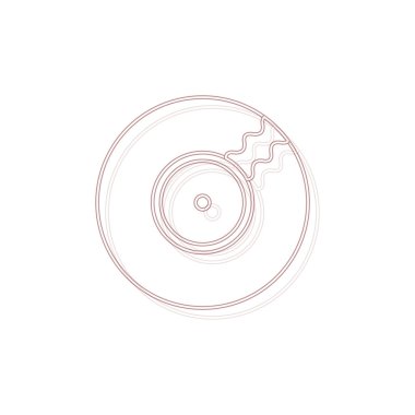 Üzerinde ses hatları olan dairesel yangın alarmının minimalist çizgisi. Vektör illüstrasyonu