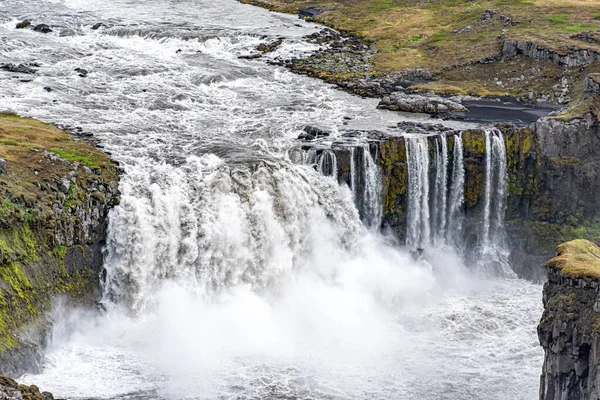 Вид Згори Водоспад Хафрагільсфосс Півночі Ісландії — стокове фото