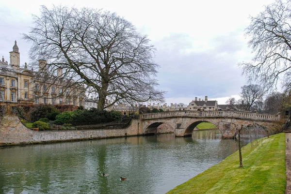 Stone Bridge River Cam Cambridge Wielka Brytania — Zdjęcie stockowe