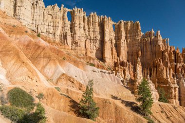 Feature called Wall of Window along the Peekaboo Loop in the main amphitheater of the Bryce Canyon clipart