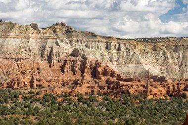 Güney Utah 'taki Panorama Point' ten görülen Kodachrome Havzası Eyalet Parkı 'nın panoramik görüntüsü