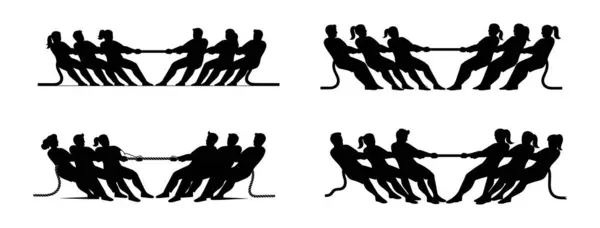 Savaş Çekiciliği Yarışması Siluet Vektörü Ayarlandı