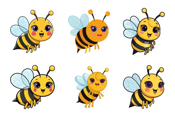 Şirin Çizgi Film Arı Vektörü Sevimli Bal Arısı Maskotu Karakterleri Çocuklar, Çıkartmalar ve Çizimler