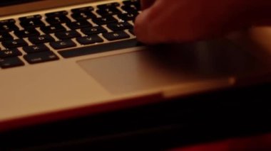 Close up video recording of laptop, notebook,mobile computer or desktop keyboard typing one or two hands or just one finger.