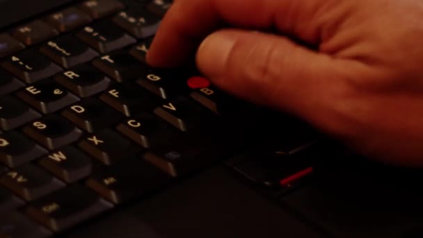 Close Video Recording Laptop Notebook Mobile Computer Desktop Keyboard Typing — Stockvideo