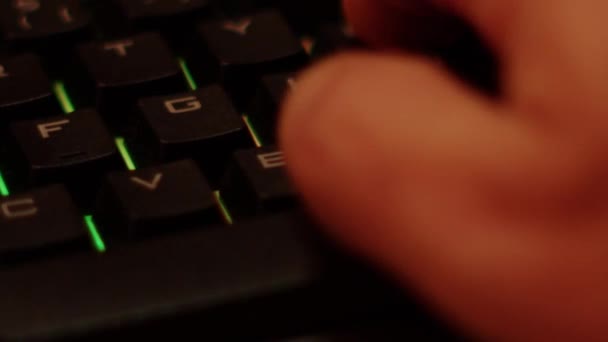 Close Video Recording Laptop Notebook Mobile Computer Desktop Keyboard Typing — Vídeo de stock