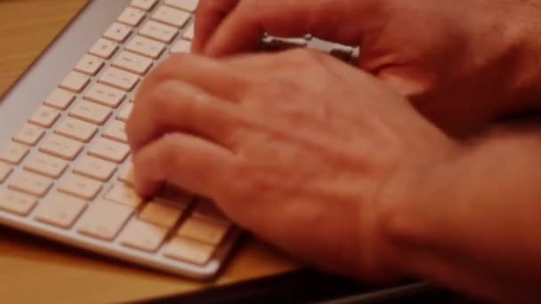 Close Video Recording Laptop Notebook Mobile Computer Desktop Keyboard Typing — Αρχείο Βίντεο