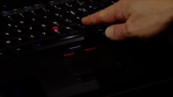 Close Video Recording Laptop Notebook Mobile Computer Desktop Keyboard Typing — Stock videók