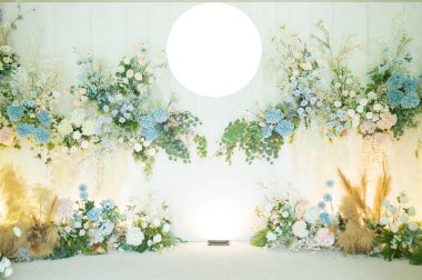 düğün çiçeği arkaplanı, renkli arka plan, taze gül, bir demet flowe