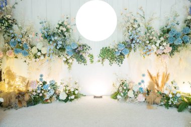 düğün çiçeği arkaplanı, renkli arka plan, taze gül, bir demet flowe