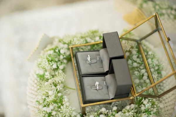 Trouwring Thaise Bruiloft Juwelen Huwelijk Verlovers — Stockfoto