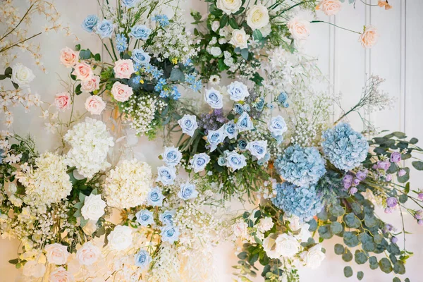 Esküvői Háttér Virág Dekoráció — Stock Fotó